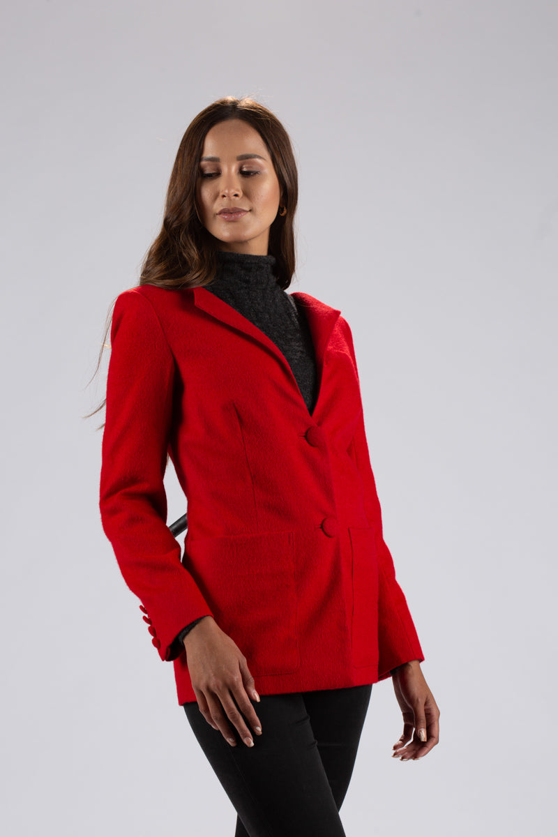 Hancock Red - Blazer droit