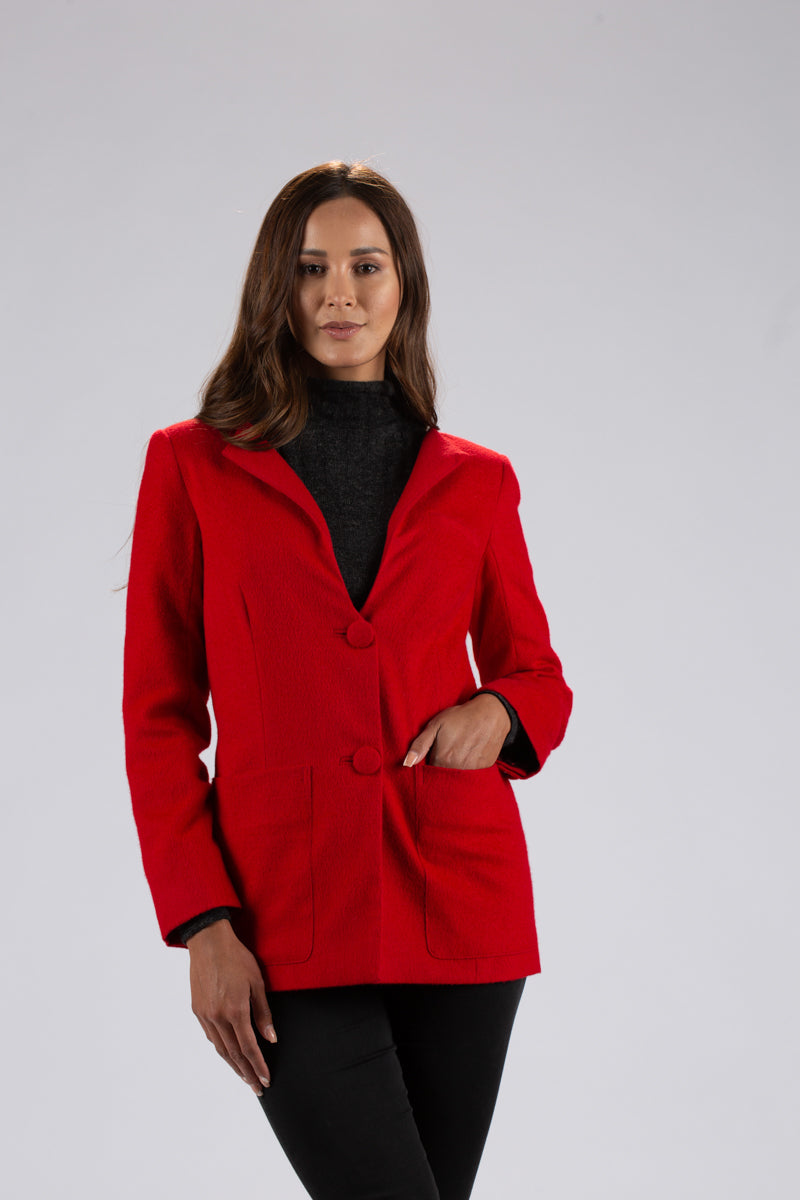 Hancock Red - Blazer droit